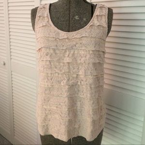 J. Crew ruffle lace tank